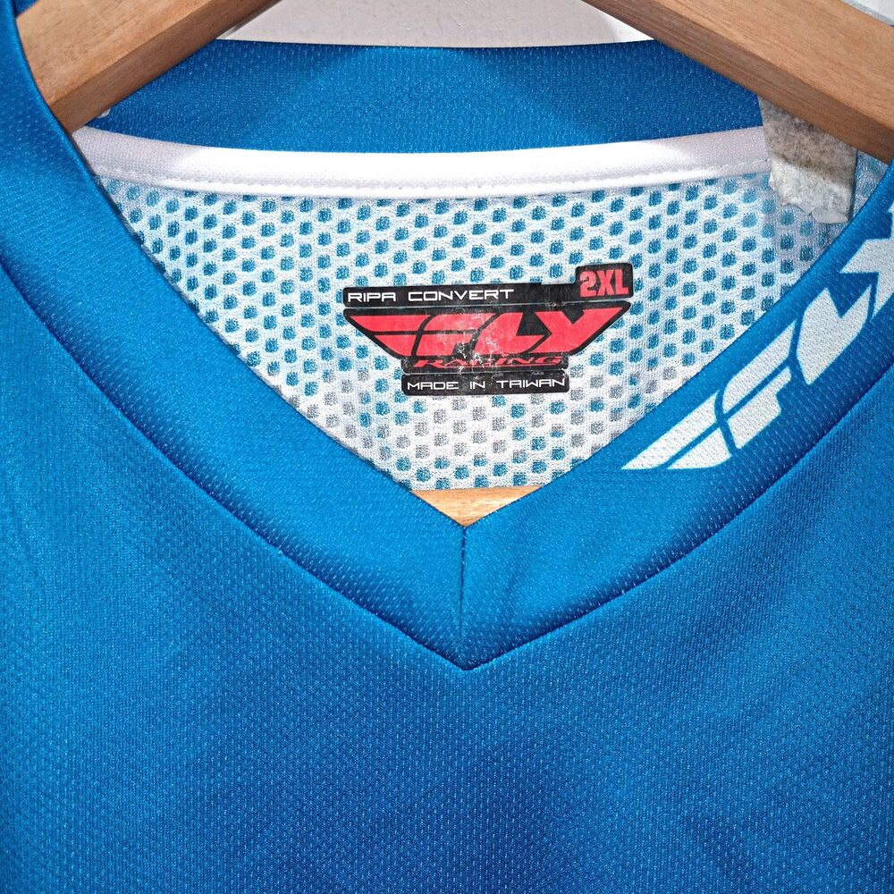 Fly Racing Ripa Convert Jersey Long Sleeve Adult 2XL Blue/Black/White